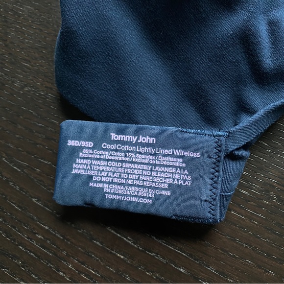 🌱 Tommy John Cool Cotton Lightly Lined Wireless Bra - Picture 3 of 9
